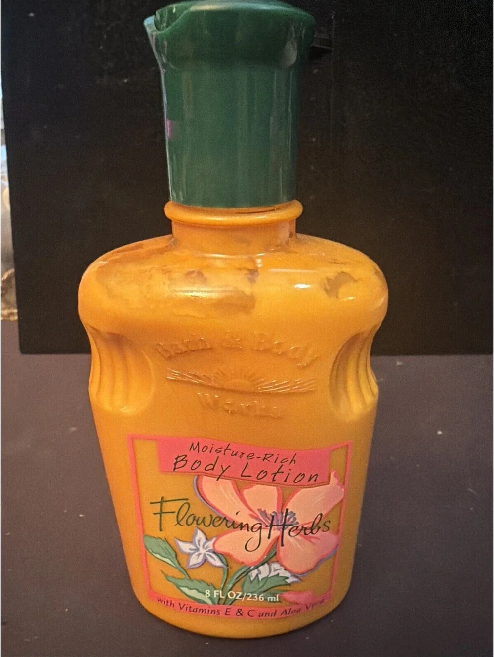 Bath & Body Works Vintage-RARE 8 Oz body lotion Flowering Herbs old stock-